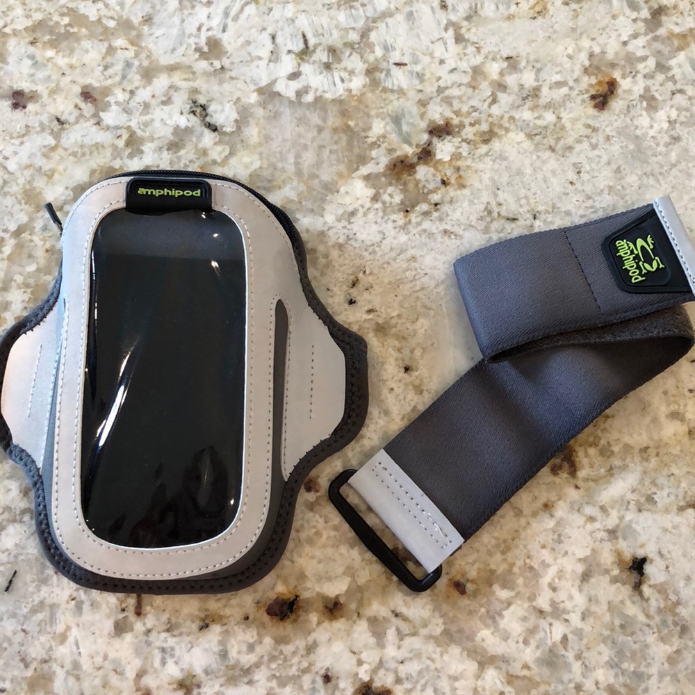 Amphipod running cell phone holder